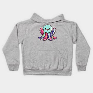 Octopus silhouette Kids Hoodie